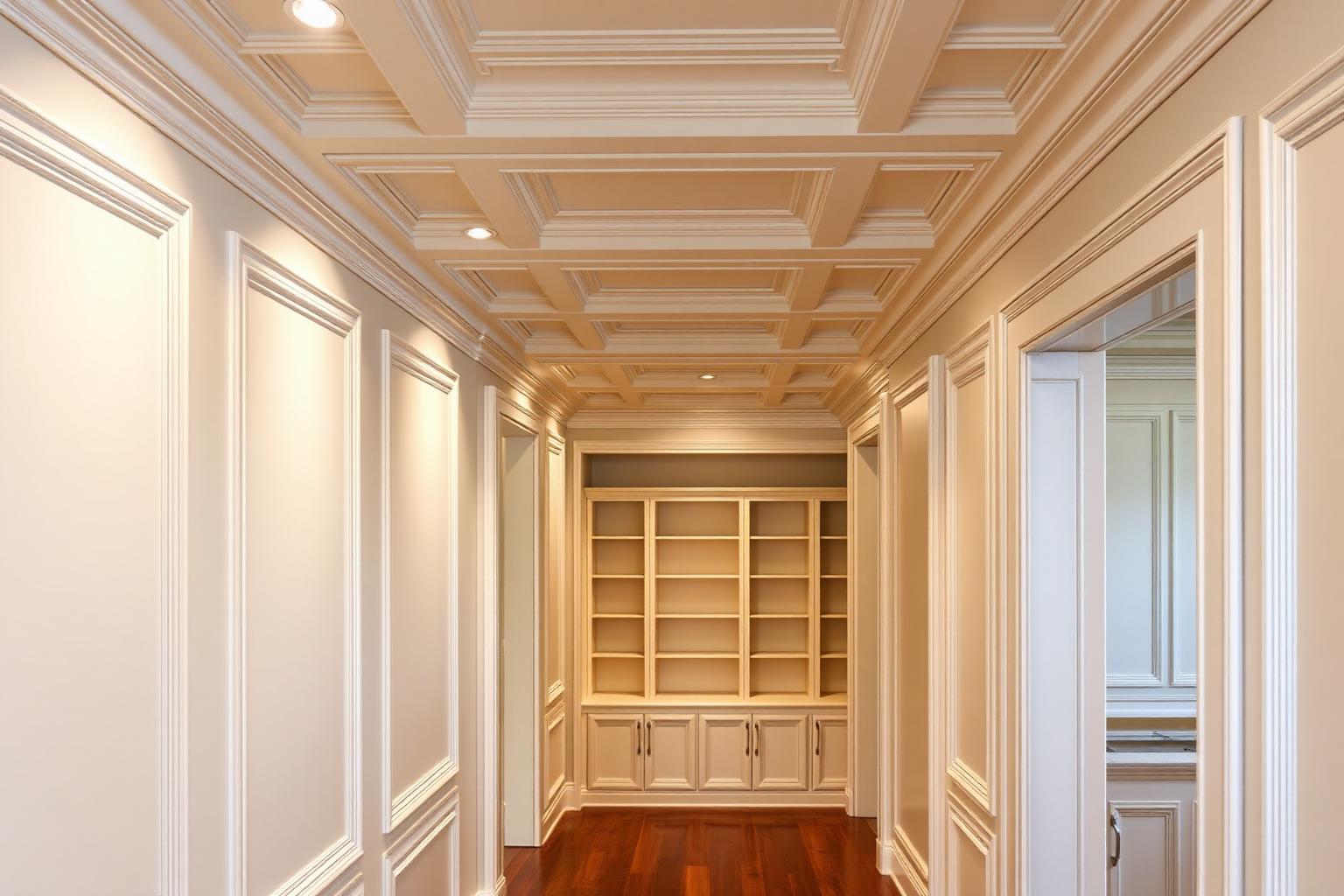 Residential interior millwork and paneling in a luxury Michigan home